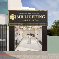 Thiết kế showroom đèn trang trí MH sang trọng và hiện đại